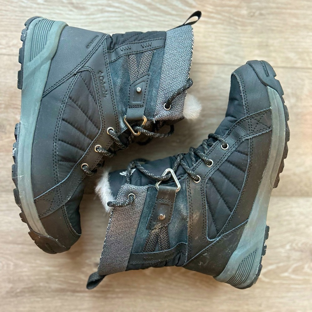 Size 8 women’s Columbia black and grey winter boots